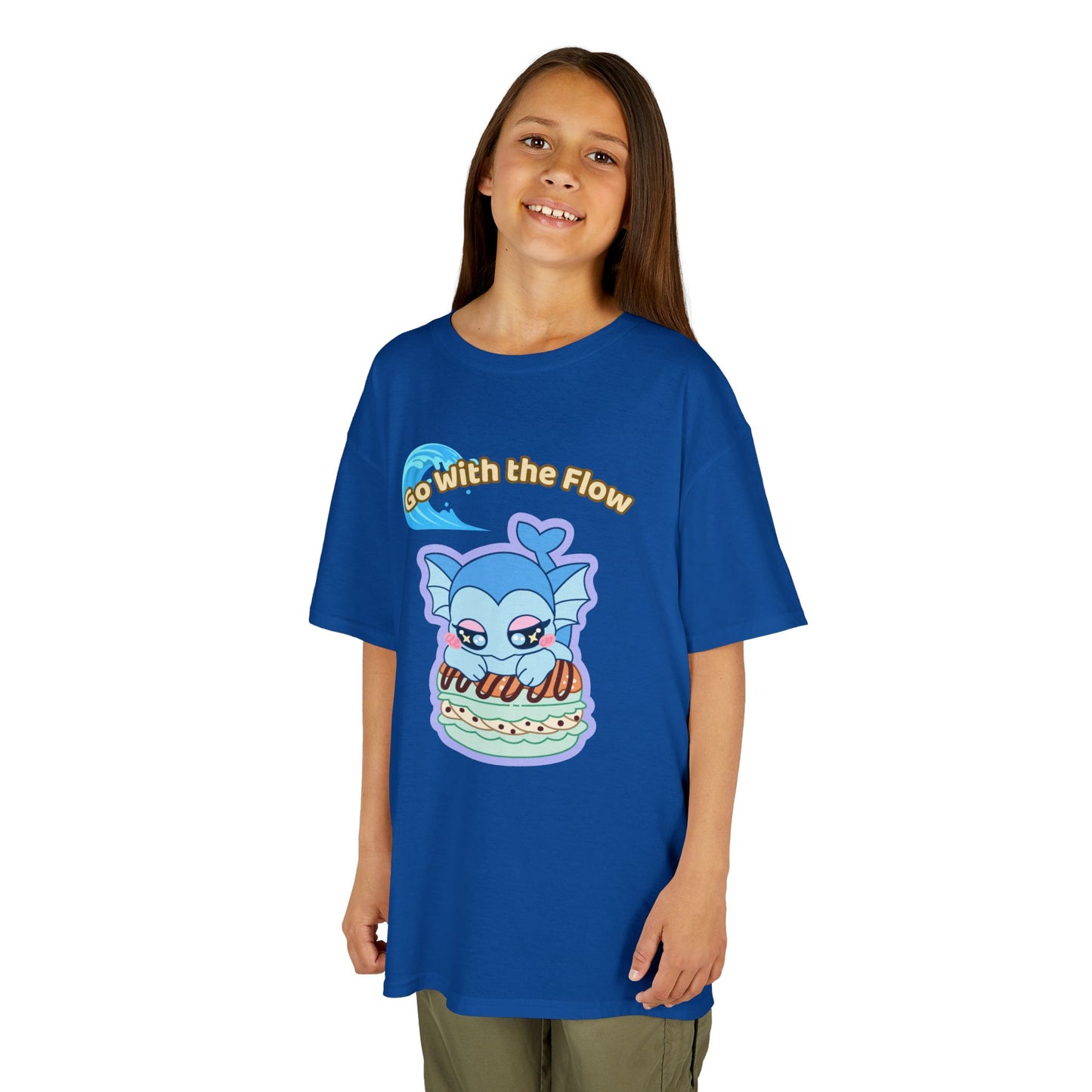 Kids Tee — Cute "Go With the Flow" Vapochocomint Graphic