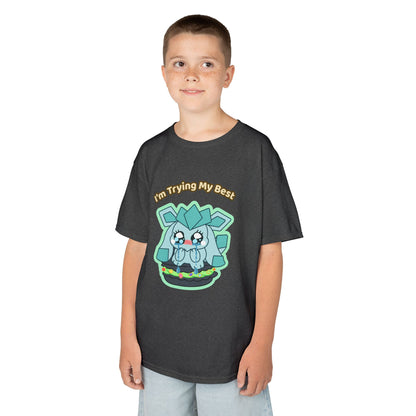 Kids Tee — Cute "I'm Trying My Best" Glaycegem Graphic