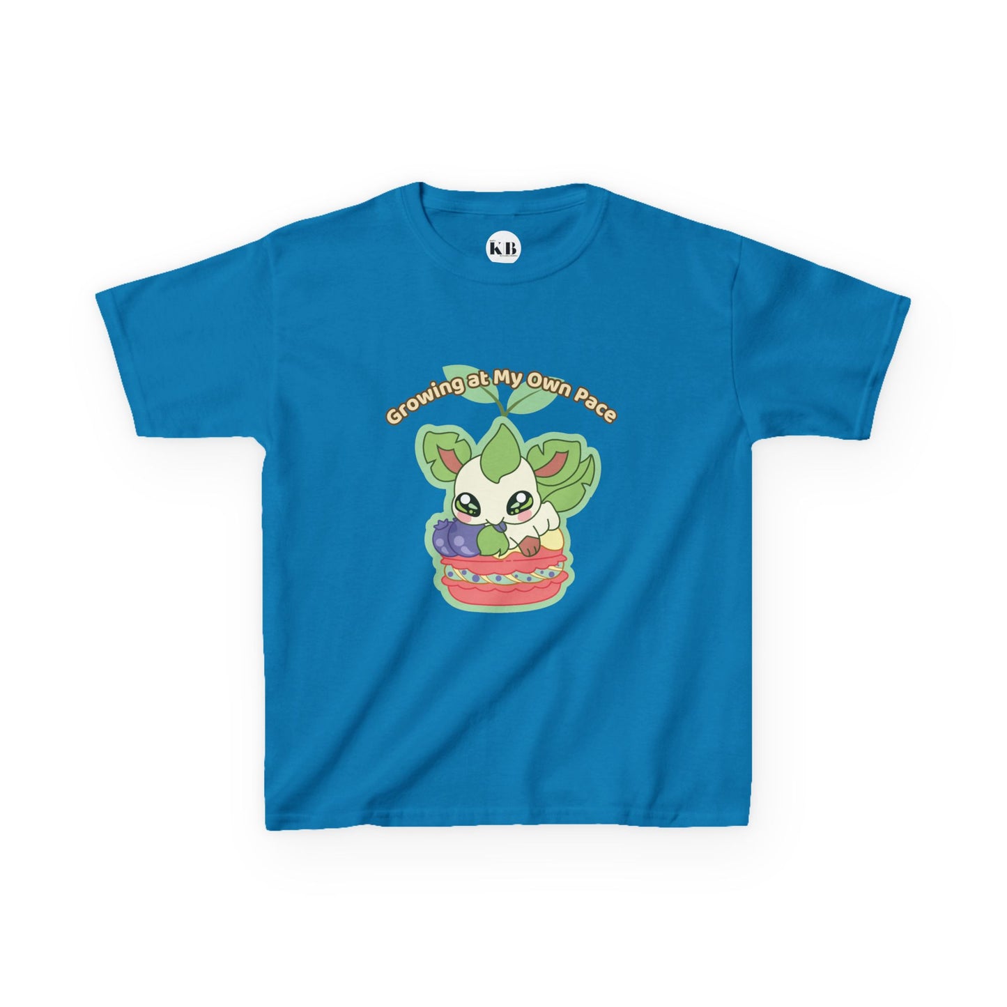 Kids Tee — Cute "Growing in My Own Pace" Leafberrycrisp Graphic