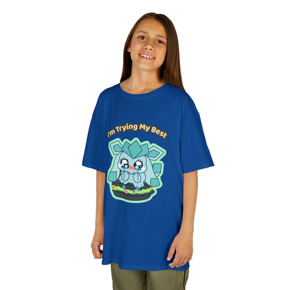 Kids Tee — Cute "I'm Trying My Best" Glaycegem Graphic