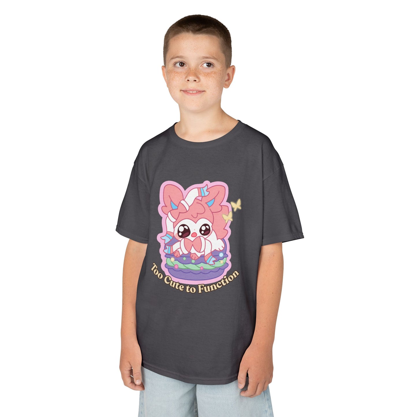 Kids Tee — Cute "Too Cute to Function" Sylvepuff
