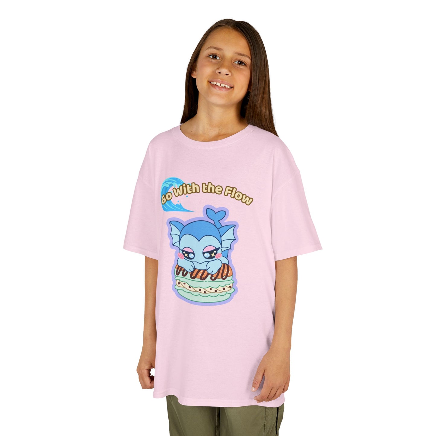 Kids Tee — Cute "Go With the Flow" Vapochocomint Graphic