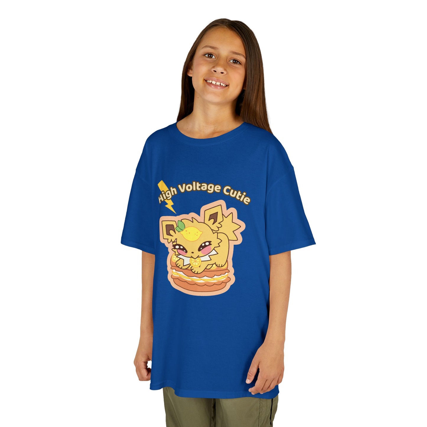 Kids Tee — Cute Honeylemolt "High Voltage Cutie" Graphic
