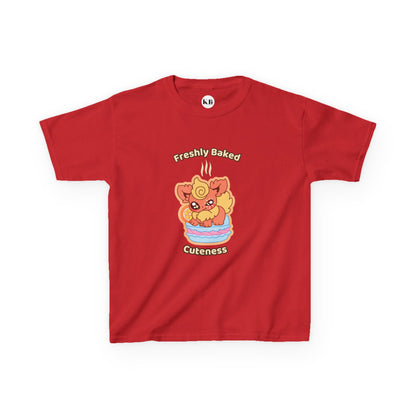 Kids Tee — Cute "Freshly Baked Cuteness" Flamzest Graphic