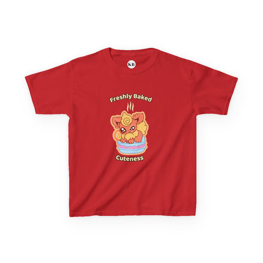 Kids Tee — Cute "Freshly Baked Cuteness" Flamzest Graphic