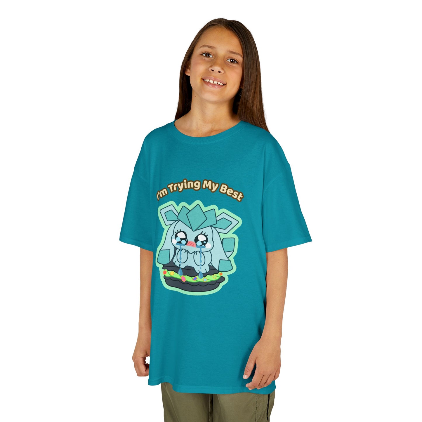 Kids Tee — Cute "I'm Trying My Best" Glaycegem Graphic