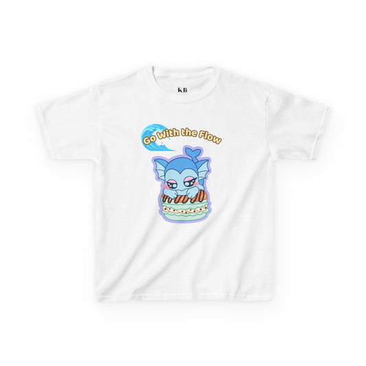 Kids Tee — Cute "Go With the Flow" Vapochocomint Graphic