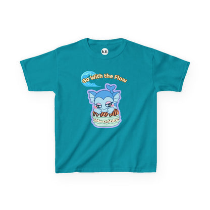 Kids Tee — Cute "Go With the Flow" Vapochocomint Graphic
