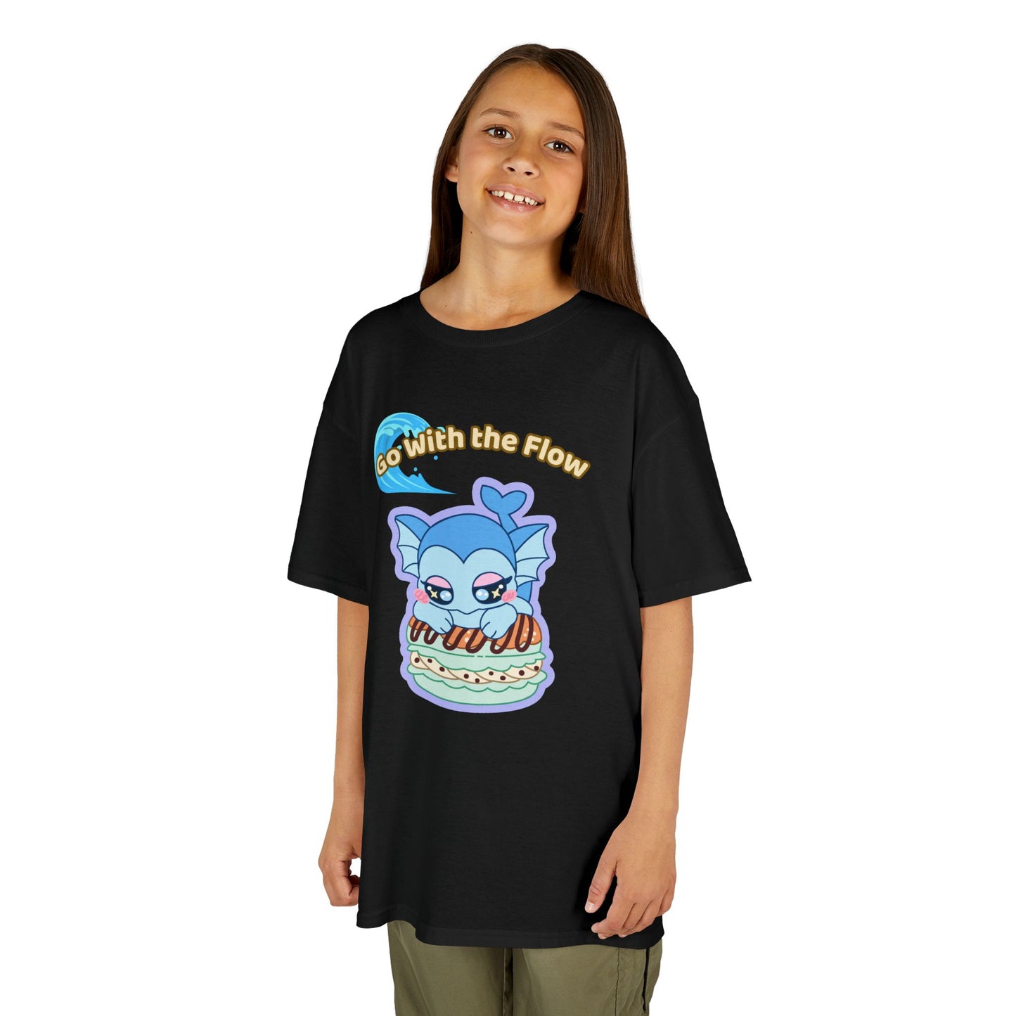 Kids Tee — Cute "Go With the Flow" Vapochocomint Graphic