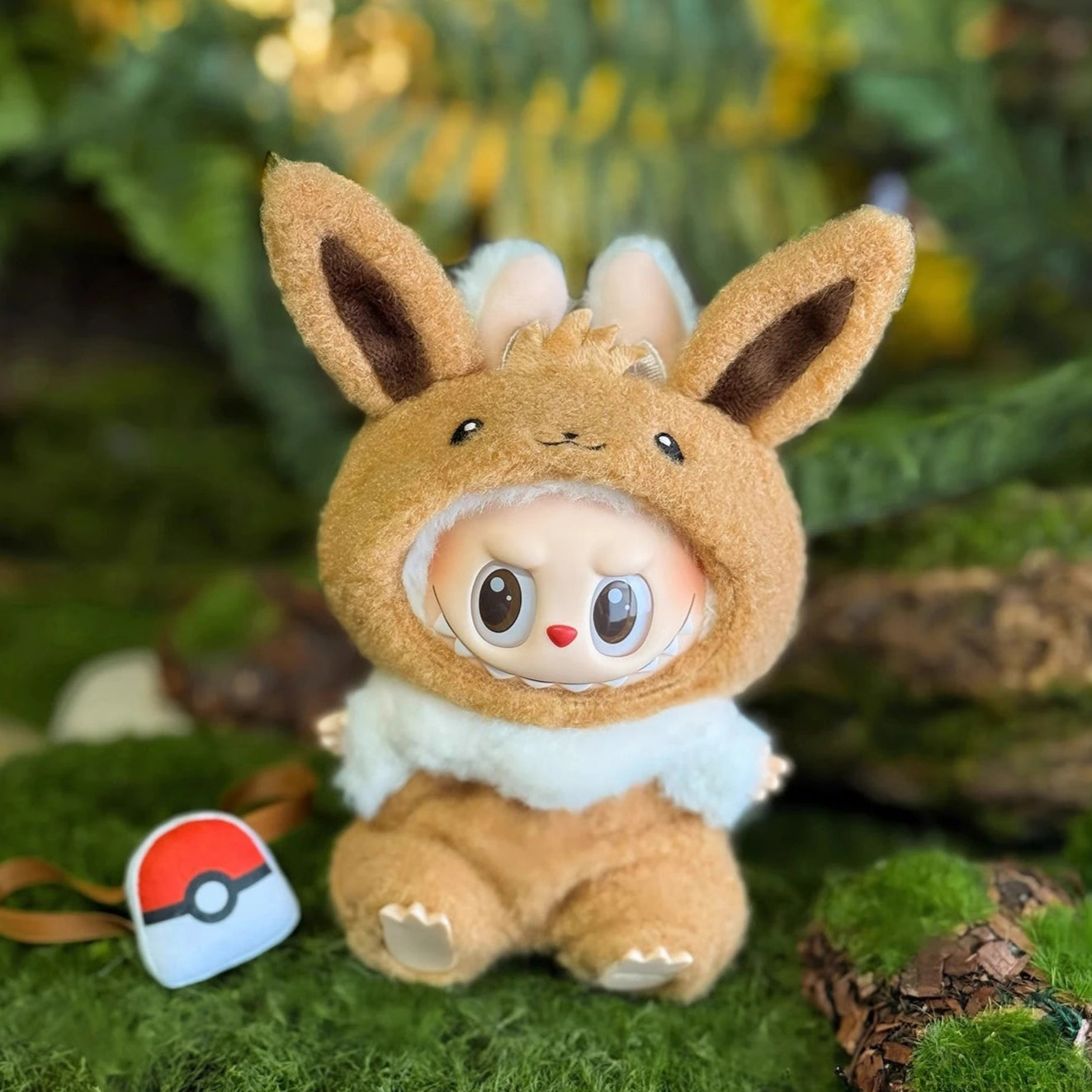 Kawaii Labubu Outfit Set – Pikachu & Eevee Style Clothes with Mini Backpack for Dolls