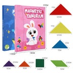 Magnetic Wooden Tangram Puzzle Book – 3D Montessori Educational Toy for Kids | STEM Learning & Intelligence Game