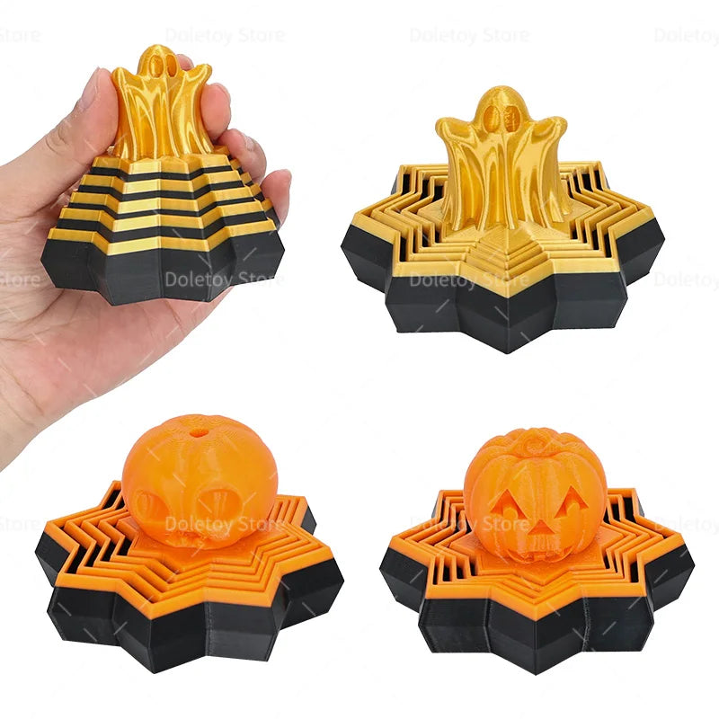 3D Printed Illusion Fidget Toy – Spiral Cone, Pyramid & Vortex Sculpture for Desk or Gift