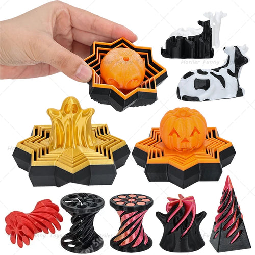 3D Printed Illusion Fidget Toy – Spiral Cone, Pyramid & Vortex Sculpture for Desk or Gift