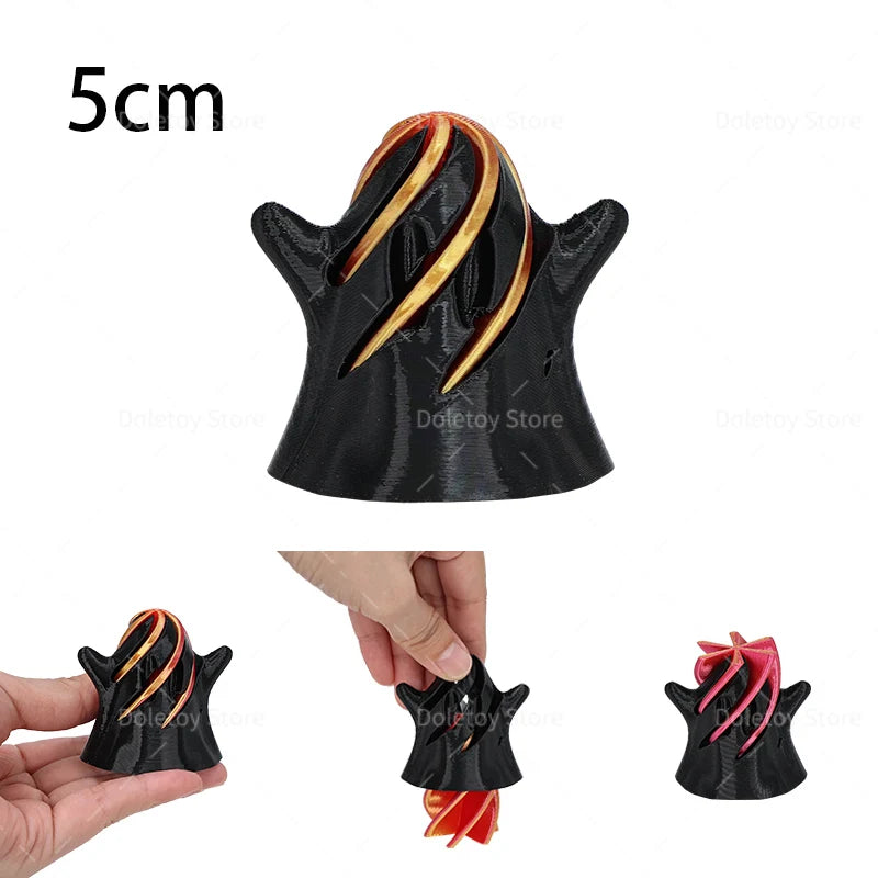 3D Printed Illusion Fidget Toy – Spiral Cone, Pyramid & Vortex Sculpture for Desk or Gift