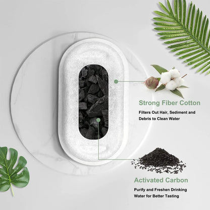Carbon Replacement Filters – Fits Stainless Steel Cat Water Fountains & Pet Dispensers (4 and 8-Pack)