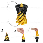 3D Printed Illusion Fidget Toy – Spiral Cone, Pyramid & Vortex Sculpture for Desk or Gift