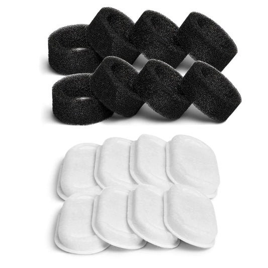 Carbon Replacement Filters – Fits Stainless Steel Cat Water Fountains & Pet Dispensers (4 and 8-Pack)