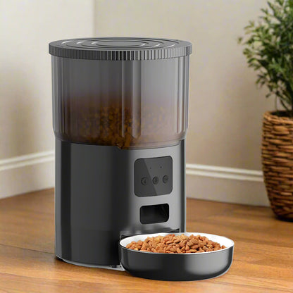 Smart Automatic Pet Feeder – Programmable Food Dispenser with Voice Recording & Remote Control for Cats & Dogs