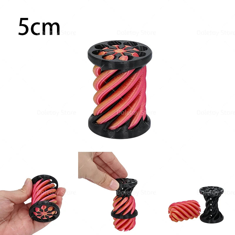 3D Printed Illusion Fidget Toy – Spiral Cone, Pyramid & Vortex Sculpture for Desk or Gift