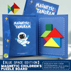 Magnetic Wooden Tangram Puzzle Book – 3D Montessori Educational Toy for Kids | STEM Learning & Intelligence Game