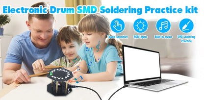 Hands-On Electronic Drum Soldering Kit – Touch Sensing Music Project for DIY & STEM Enthusiasts