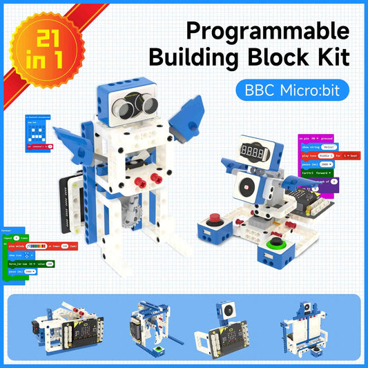 Microbit V2 Sensor Kit for Kids – STEM Coding Education, Programmable DIY Robot Projects, Supports MakeCode & Python